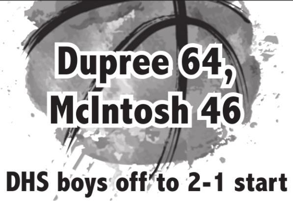 Moran’s 26 leads Dupree boys past McIntosh
