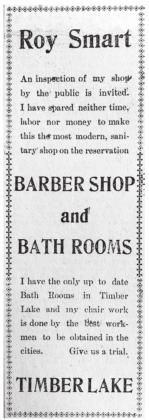 Ad from the Timber Lake Topic September 1910