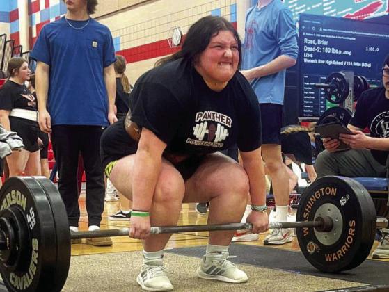 Anna Kraft of Timber Lake captured second place in her weight class at the South Dakota State Powerlifting Championships held Friday and Saturday, March 15-16, in Sioux Falls.