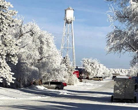 A heavy hoar frost blanketed Dewey County last week making it very picturesque, but it didn’t last long as temperatures climbed into the low 50’s last weekend. Photos by Kathy Nelson and Jon Flatland