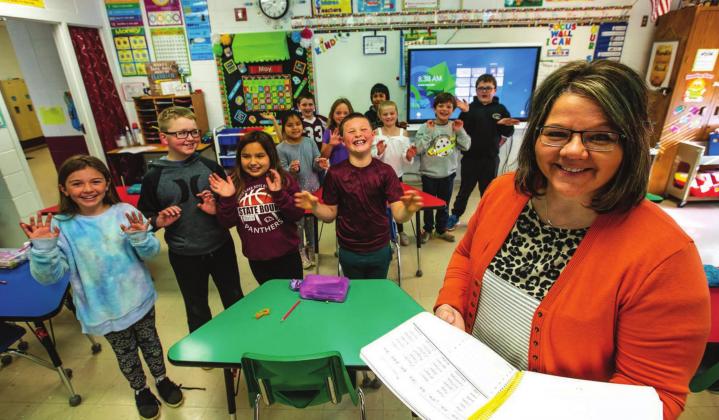 Mrs. Rita Long’s class congratulates her on more than three decades at Timber Lake School. Long is retiring from full time teaching.