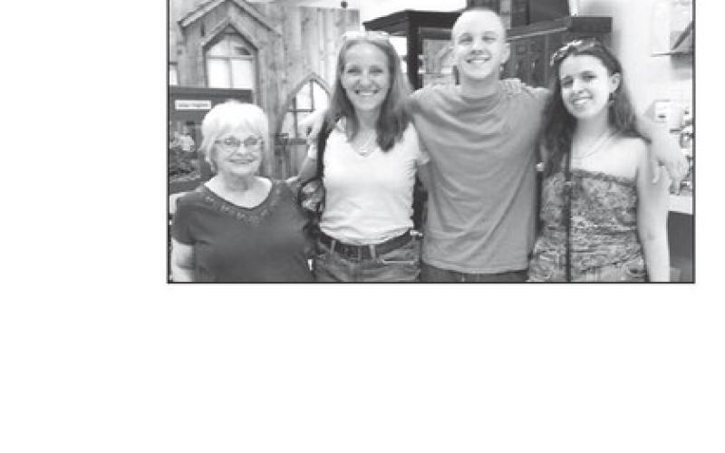 Pat Kjellsen (left) with Rachel, Benno and Josie Radcliffe