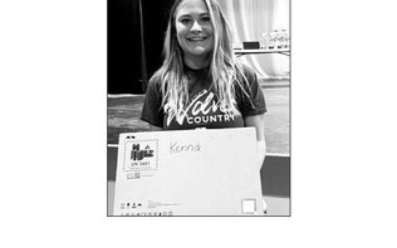Kenna Webb (ABOVE) and Decker Ward (BELOW) won computers from the Native American Education Dept. at Timber Lake High School.