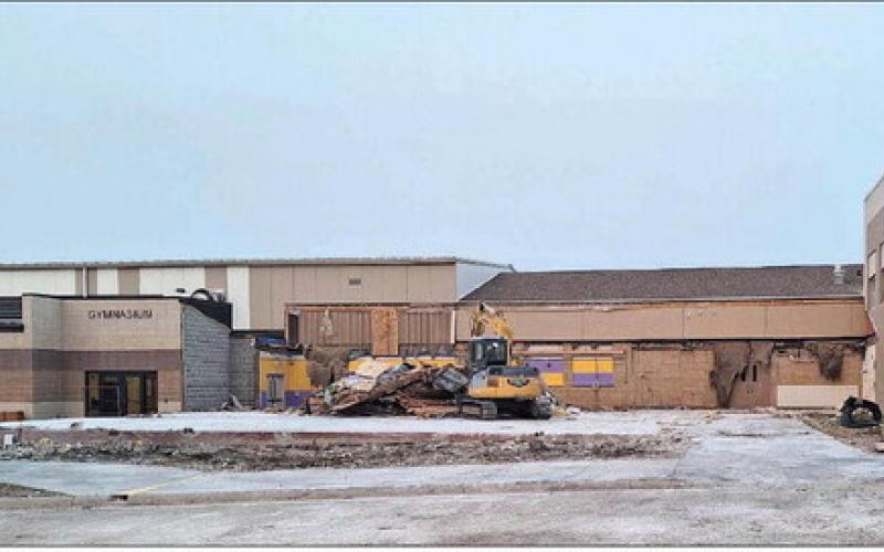 LEFT: A construction project at Dupree school is underway.