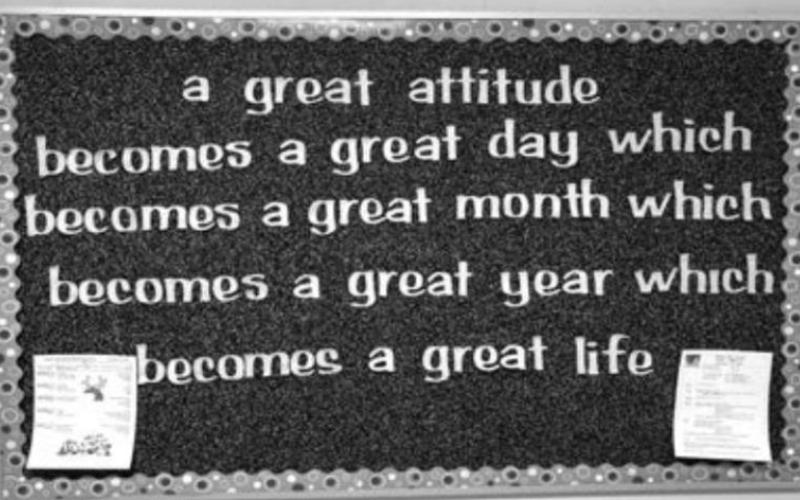 Bulletin boards spread encouraging messages