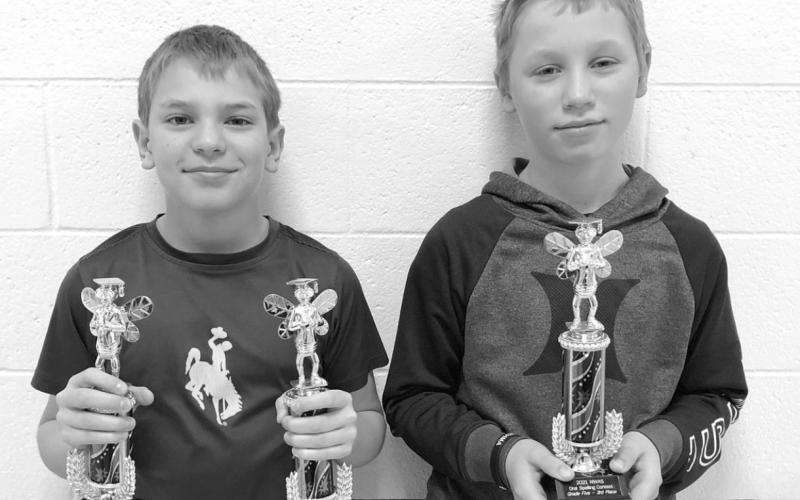 In fifth grade, Preston Maciejewski (LEFT) won 1st place in the written contest and 4th place in oral, and Devon Keller placed 3rd in the oral competition.