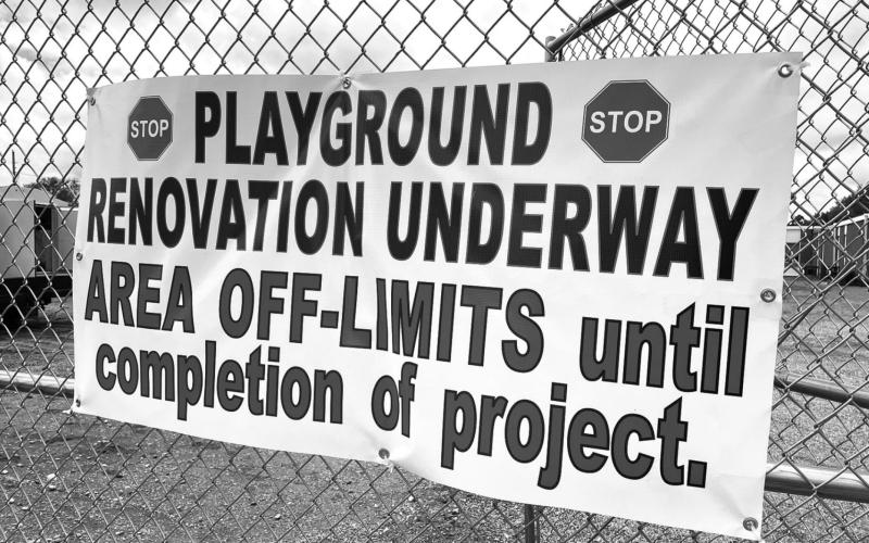 Playground project ahead of schedule