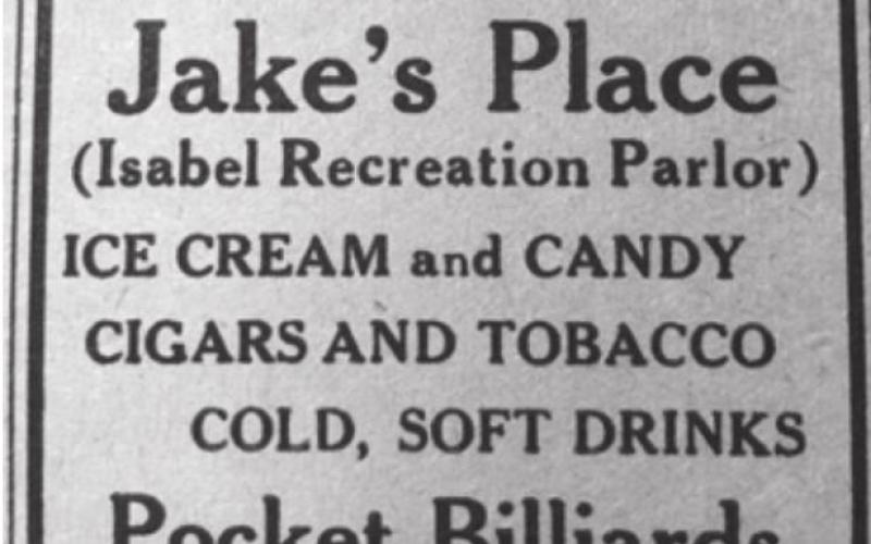 Ad from The Isabel News January, 1941
