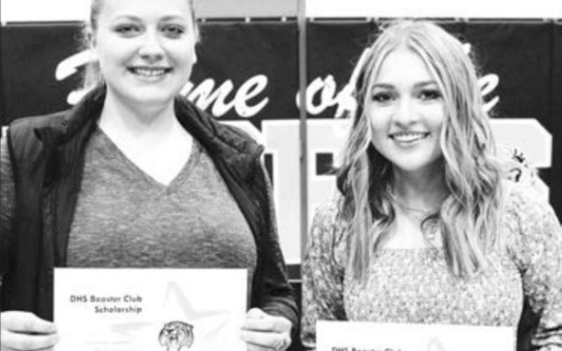 Erin Lemke and MacKenzie Longbrake won the two $500 Dupree Booster Club Scholarships.