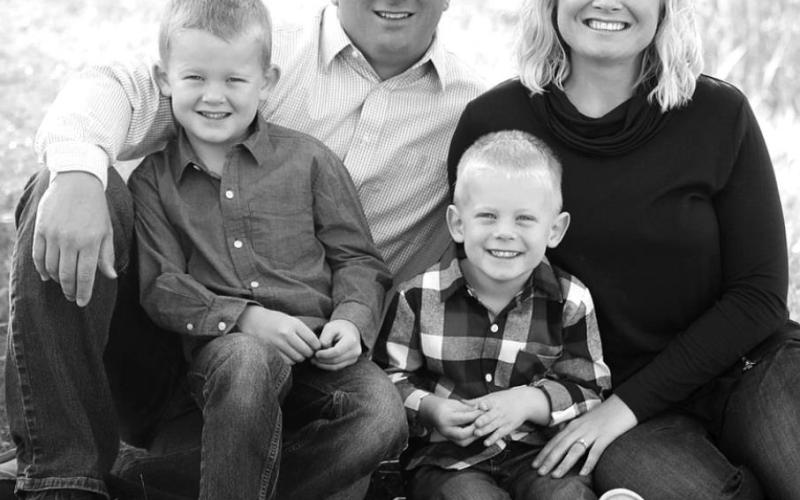 Jamie and Ashley (Dahlgren) Arend (TLHS Class of 2003) and sons Jase, 6, and Joby, 3.