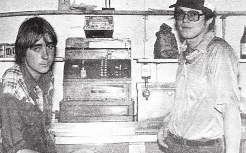 Hager, Maher are new owners Tom Hager (LEFT) and Jim Maher (RIGHT) are the new owners of the pool hall, which will get a new name during the grand opening this weekend. The two purchased the business from John Linderman. They have done some remodeling and plan to do more. During Saturday’s grand opening, they will have a “Name Our Place“ Contest and drawings for door prizes. Timber Lake Topic, May 20, 1982