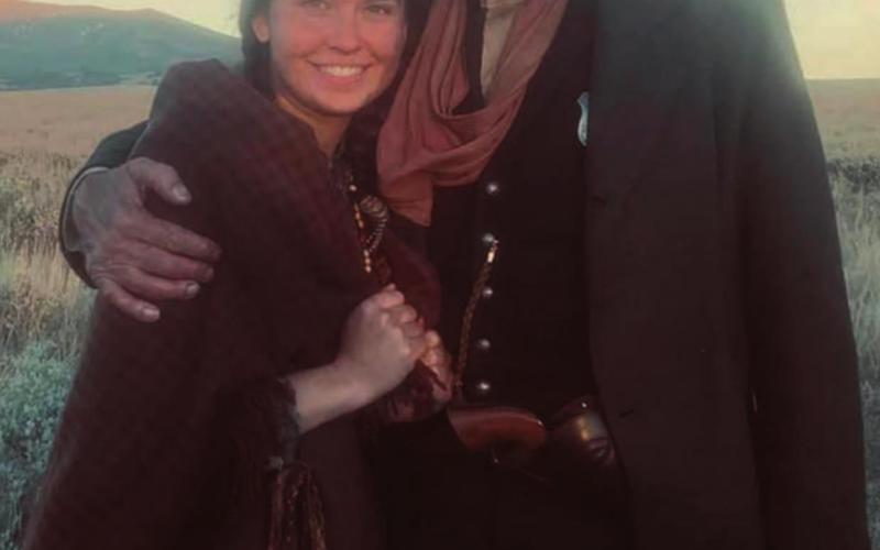 Shantell Brewer, a 2020 graduate of Dupree High School, has been selected to play a part as an extra in an episode of the TV series Yellowstone 1883. She is pictured here with the show’s star, Sam Elliott.
