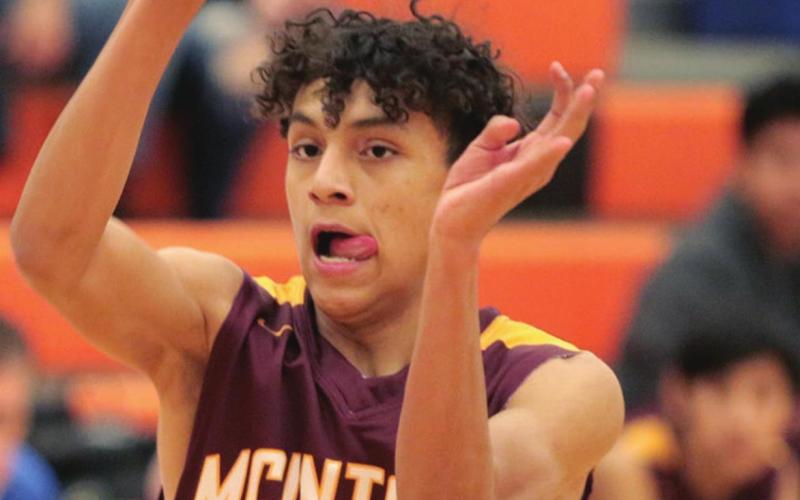 McIntosh guard Alex Archambault scored 10 points versus the Harding Co. Ranchers.