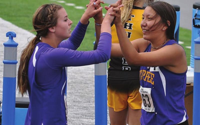 Dupree runners RaeLynn Vines and Charly Etzkorn