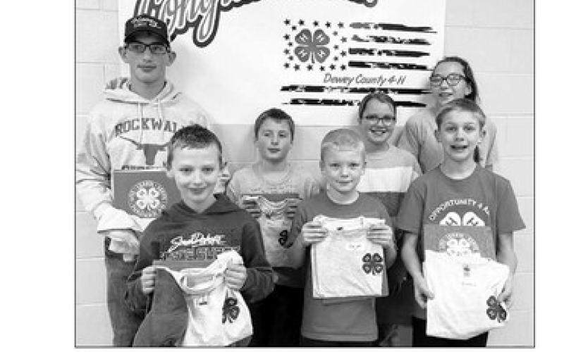 Cordewzees 4-H Club. Front Row (L-R) Gus Anderson, Elijah Zeug, and Isaac Zeug; Back Row: (L-R): Levi Berndt, Max Biegler, Maya Biegler, and Bricelyn Pederson. Not pictured: Kendyl Locken, Lexi Locken, and Talley Locken.