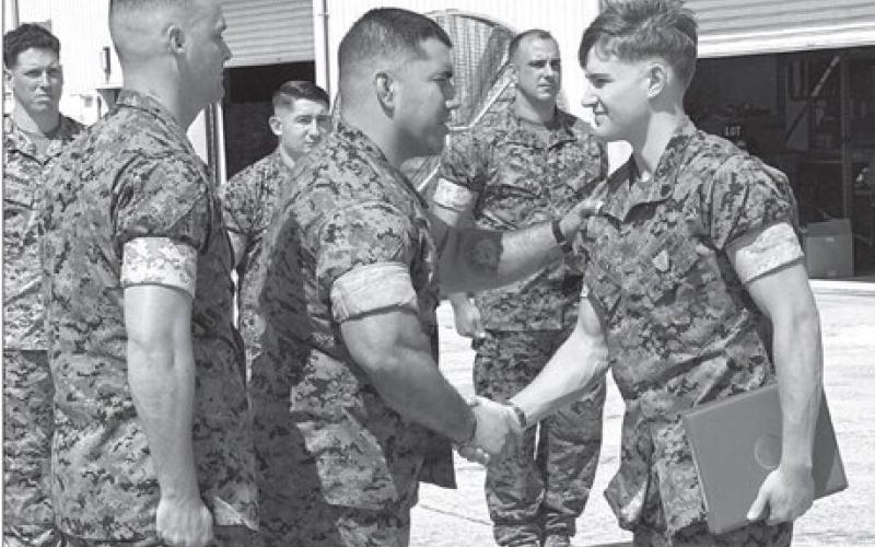 Cpl. Kuper Heck (RIGHT), a 2019 graduate of Timber Lake High School, was recently recognized for superior performance and promoted to Sergeant with the U.S. Marine Corps. He is presently serving in Okinawa, Japan.