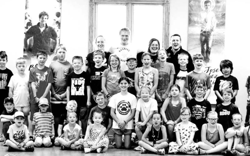 The elementary students at Duc in Altum, a week-long faith experience held at St. Joseph Center. Photo by Becky Maciejewski