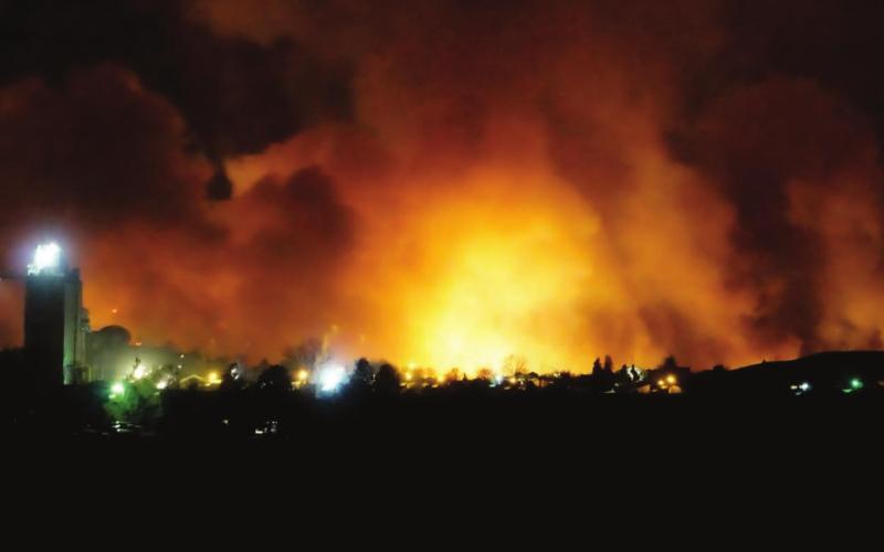 This photo from John Lopez shows the skyline of Lemmon and how close to town the fast-moving fire came.