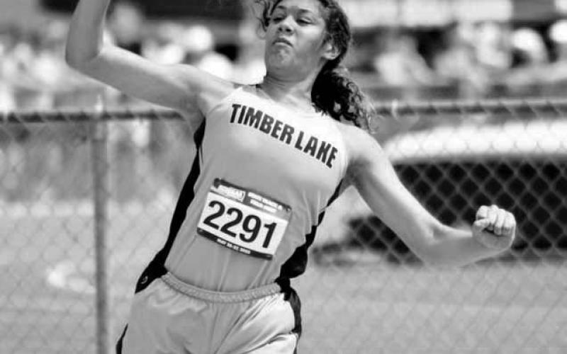 Region 8B shot put champion Jasmine Nash finished 14th overall at the State Class B Track Meet in Sioux Falls last week. Photo by Ryan Deal/605 Sports