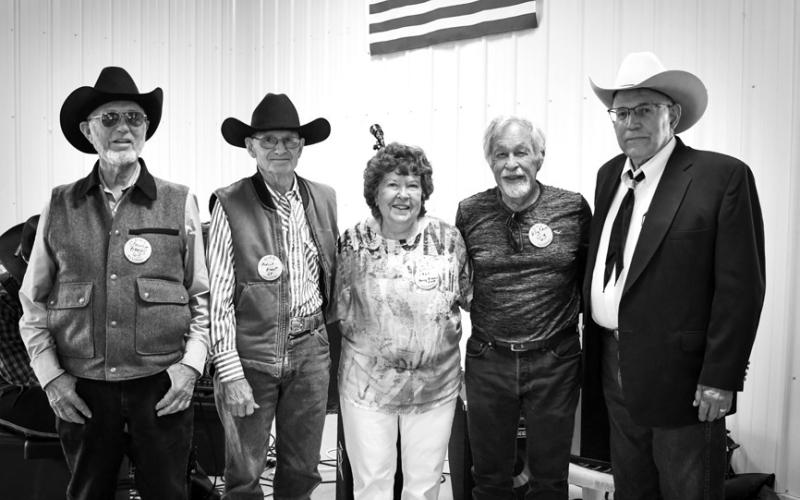 Class of 1963 L-R: Charlie Brooks, Robert Ernst, Nancy Birkeland Fields, Billy Fields, Maurice Lemke.