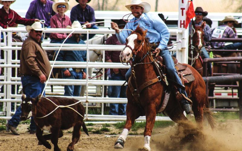 Treg Thorstenson of Dupree was the all-around winner at the Faith HS rodeo.