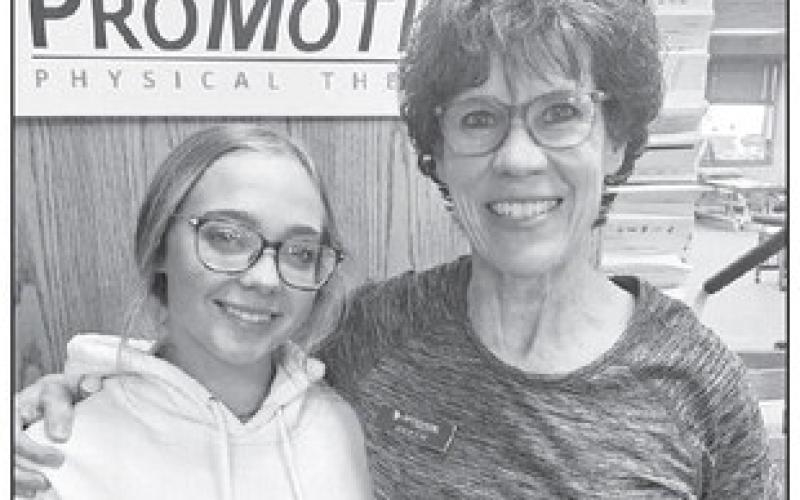 Dupree senior Jessa Hunt spent the day shadowing physical therapist Joleen Wilson at the Black Hills ProMotion Physical Therapy clinic.
