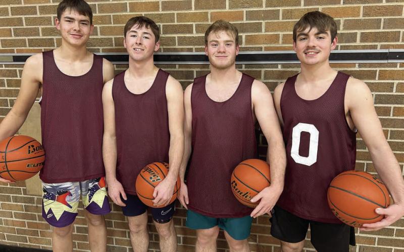 The Timber Lake Panthers will open the season at Lemmon on Friday, Dec. 13, for a boys and girls doubleheader. Leading the Panthers are four returning letterwinners, l-r, Kanton Hunt, Cole Ducheneaux, Treyton DuPreez and Treyden Beer. Ducheneaux is the only one of the four to start last season.