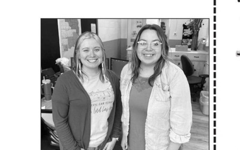 Dewey County Auditor Jamalia Franzen (LEFT) has hired Whitley Dupris (RIGHT) as deputy auditor. Dupris is a graduate of Timber Lake High School and was formerly employed at Western Dakota Bank.
