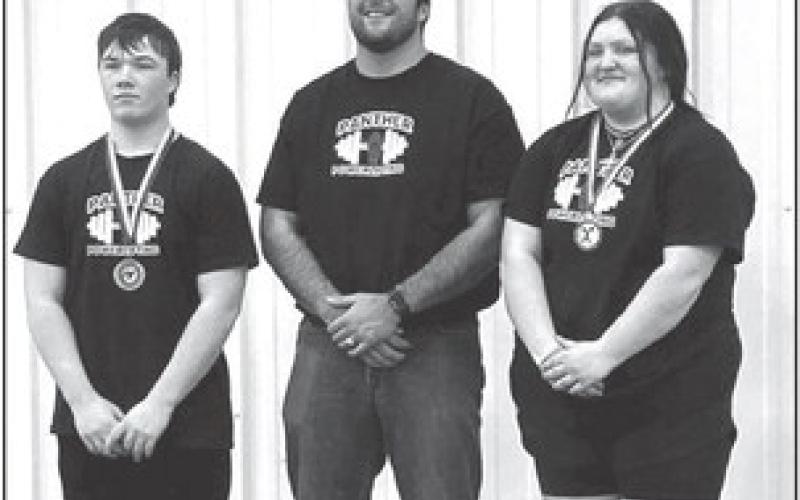 Brady Maher, Coach Jakways Mendoza, and Anna Kraft