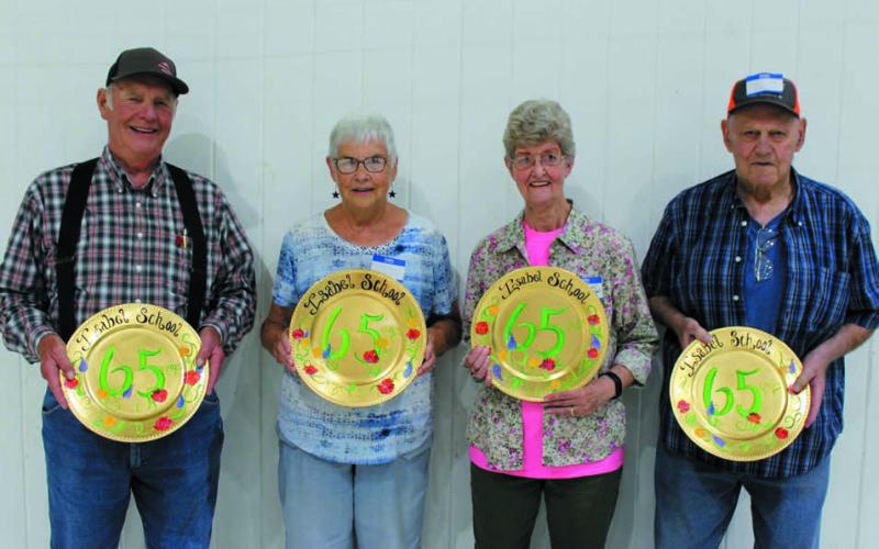 Class of 1958 These Isabel alumni returned to celebrate their 65th reunion. Those representing the IHS Class of 1958 were (L-R): Gerald Stapert, Esther (Reichert) Afdahl, Peggy (Chase) Waddell, and Don Waddell.