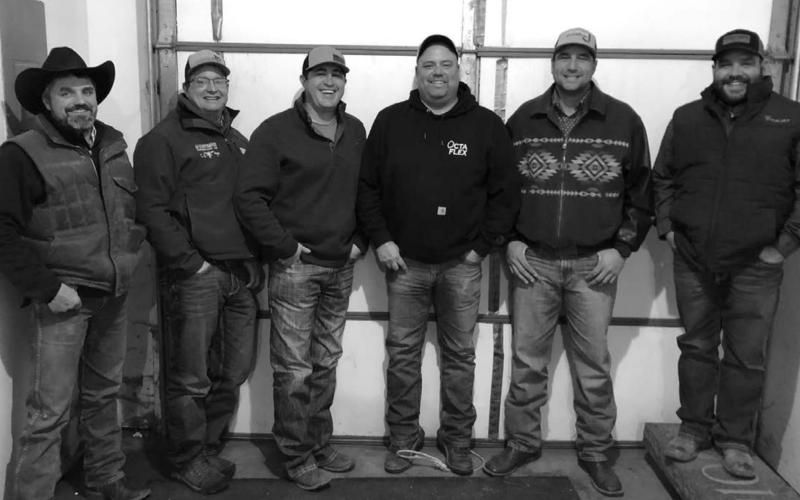 Directors of the Timber Lake Rodeo Association. L-R Archie Hulm, Rusty Gebhardt, Patrick Maher, Richard Gross, Jace Booth, Ben Bieber).