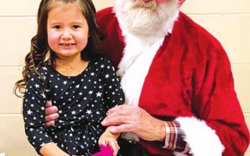 Santa Claus hears wish lists