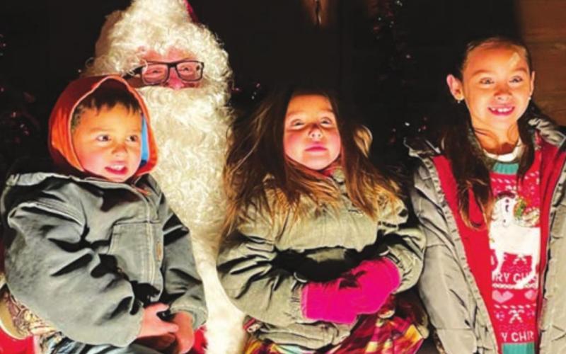 Santa Claus hears wish lists