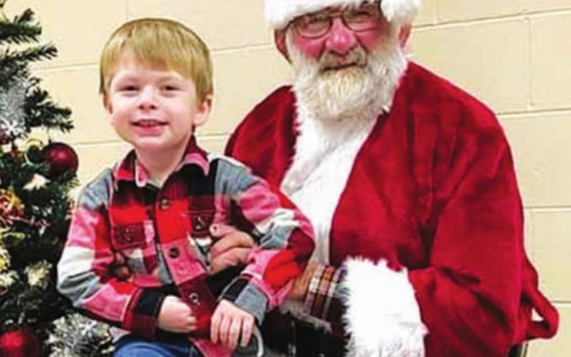 Santa Claus hears wish lists
