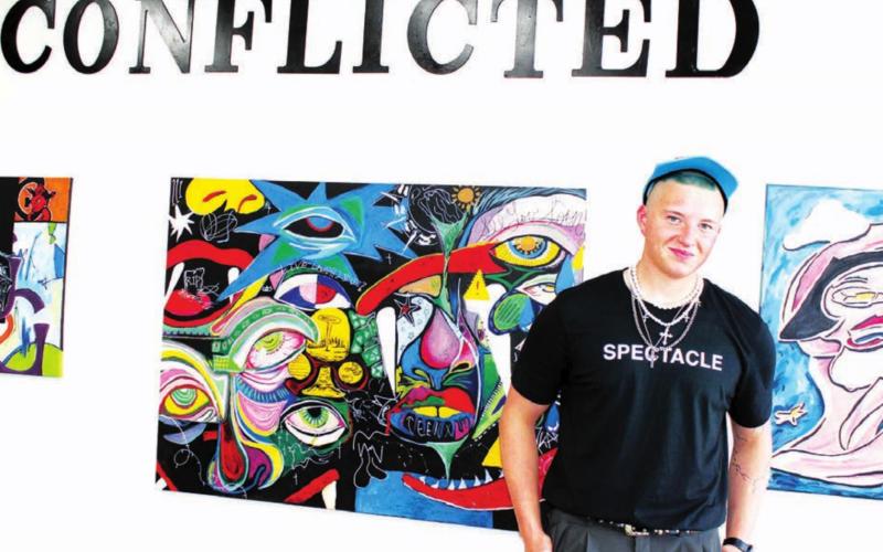 An exhibit of Maxwell Peacock’s art is on display at the Waterfront Gallery in Pierre.