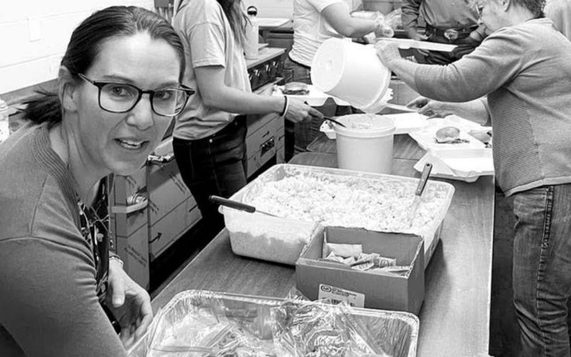 Mindy Lindskov and the rest of the St. Mary’s Guild of Isabel prepared and served the roast beef supper for 170 people at the Moreau-Grand annual meeting.