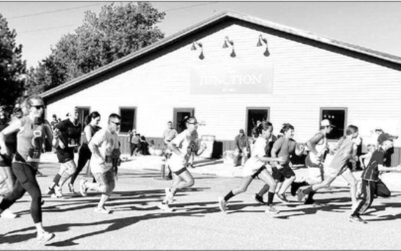 Participants ages 11 and older take off from The Junction for the 5K race.