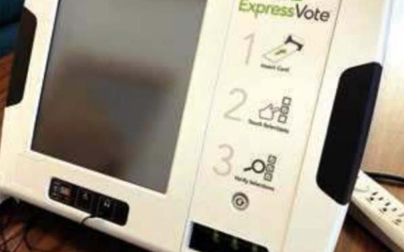 Dewey County voters who show up at the polls on November 3 will have a choice of voting on a paper ballot or the screen of the Express Vote machine, which prints out a paper ballot.