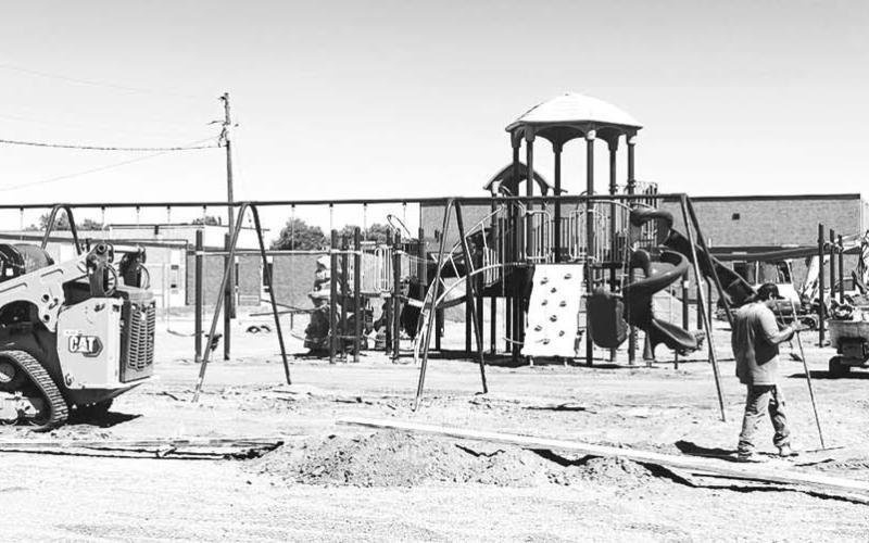The Timber Lake School playground is closed until further notice. Major improvements are underway with plans for the $504,000 project to be completed before school begins. Commercial Recreation Specialists of Verona, WI is the main contractor.