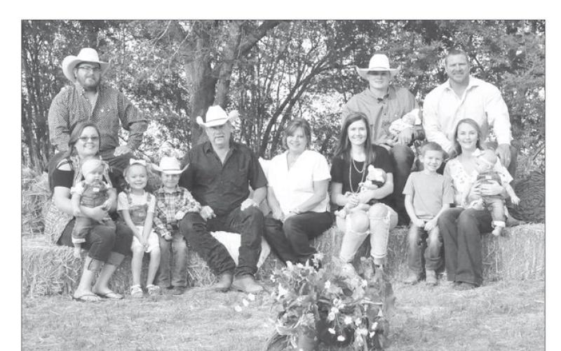 Throughout the year, South Dakota Farmers Union shares stories in order to highlight the families who make up our state’s No. 1 industry and help feed the world. This month they highlight the Spiel family of Parade, in Dewey County. L-R Travis and Mercedes and their children Zoey, Ryder and Hazel; Bryan and Leah; Dayton and Tyann and their children Swayzi and Raleigh; and Chase and Lauren and their children Casen and Tilly Mae.