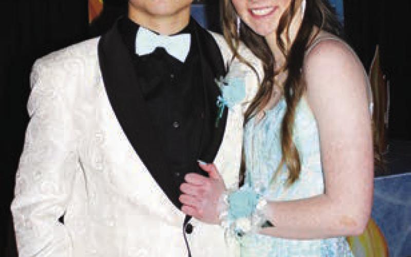 Dupree Prom Royalty for this year’s “Fire &amp;amp; Ice” themed prom: King Bobby Brewer and Queen Taylee Jewett.