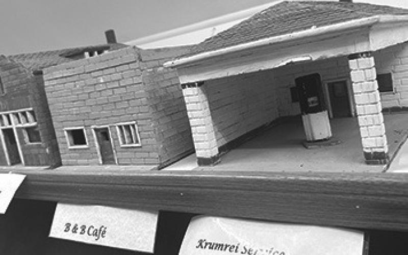 Miniature models of Isabel business buildings created by Christ Aldinger and stored in the former Masonic Lodge in Isabel will be preserved, cleaned and incorporated into the decor of the new Red Earth Table bakery and breakfast diner when it opens later this year. A conference room/social space in the building will be named “The Sunshine Room” in honor of Masons Sunshine Lodge 163, which dissolved in the early 1990s.