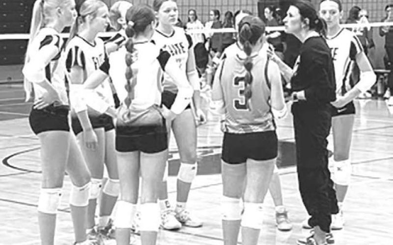 Jillaine coaches 14-year-olds and 17-year-olds in the Elite Alliance Volleyball Club at Watertown.