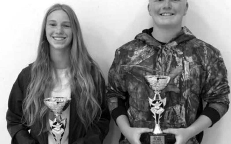RIGHT: Freshman class top scholars Averie Marshall and Shawn Quinn