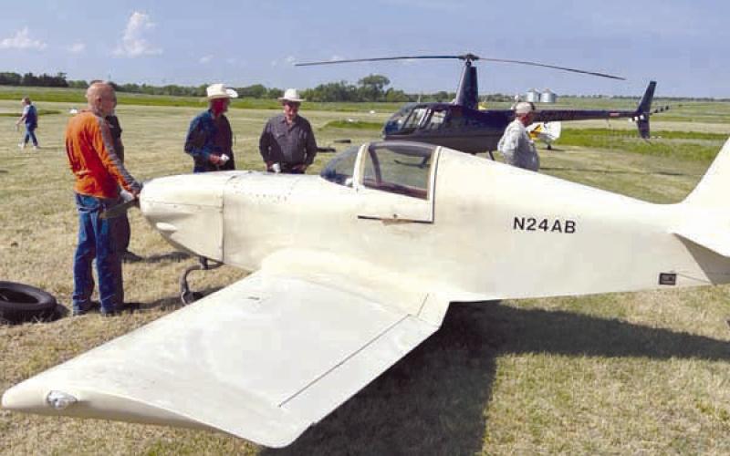 A small, experimental plane drew a lot of attention after landing at the Isabel Airport’s annual Fly-In Breakfast last year. The Airport, which was recently named an Airport of the Year Award winner, will host its sixth annual Fly-In Breakfast in June. File Photo by Jon Flatland