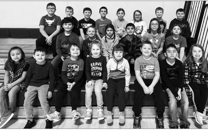 FRONT (L-R): Cora Wiedmer, Korbin Vogel, Porter Bridges, Rose Maher, Clara Nilson, Hank Anderson, Cole Brown Otter and Elizabeth Keller; 2ND ROW (L-R): Luhan Fourie, Ben Mareska, Ada O’Leary, Jett Fiddler, Cheyienna Nygaard, Finley Boldt; 3RD ROW (L-R): Kayne Palmer, Mason Hollenbeck, Kyren Ley, Emmet O’Leary, CeCe Cowan, Maya Biegler, Gracen Gill, Conrad Muller.