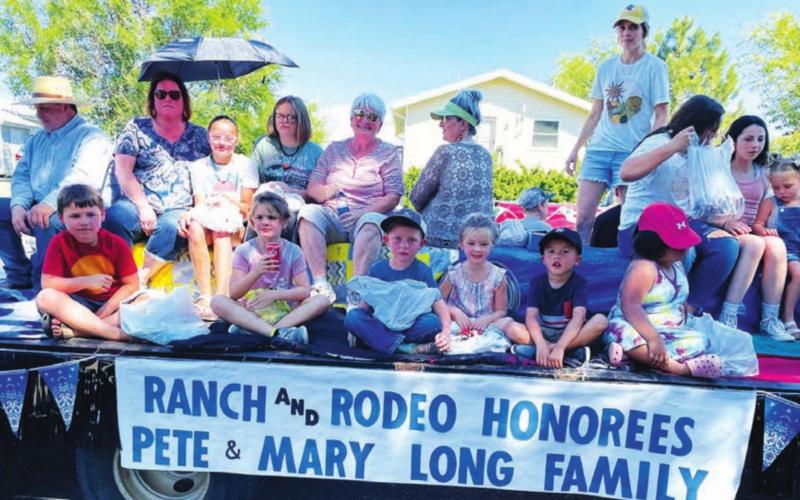 A few of Pete and Mary Long’s descendant piled on a flatbed and rode to their favorite song, “God Must Be a Cowboy.” The Longs are the Ranch and Rodeo honorees for the Days of 1910 Rodeo and the Timber Lake &amp;amp; Area Museum.