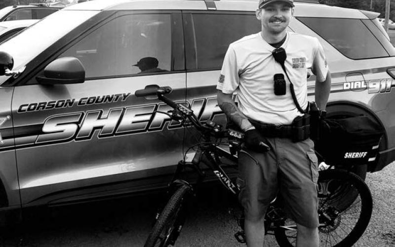 Corson Co. Sheriff Alan Dale explains new bicycle patrol
