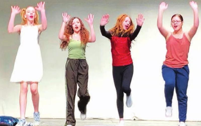 SECOND PLACE: Spicy, 8th grade, L-R: Geana Bollinger, Arianna Bieber, Sara Keller, Presley Goldade. Photos by Meredith Maciejewski