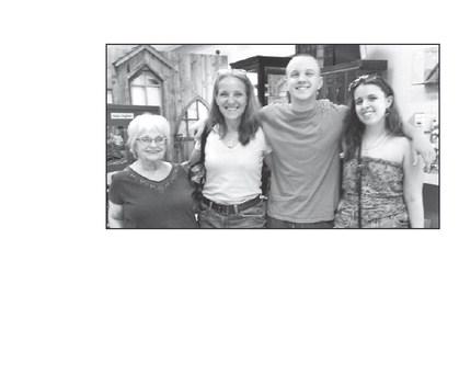 Pat Kjellsen (left) with Rachel, Benno and Josie Radcliffe